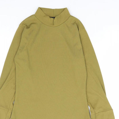 I SAW IT FIRST Womens Green Polyester Bodysuit One-Piece Size 6 Snap - Ribbed