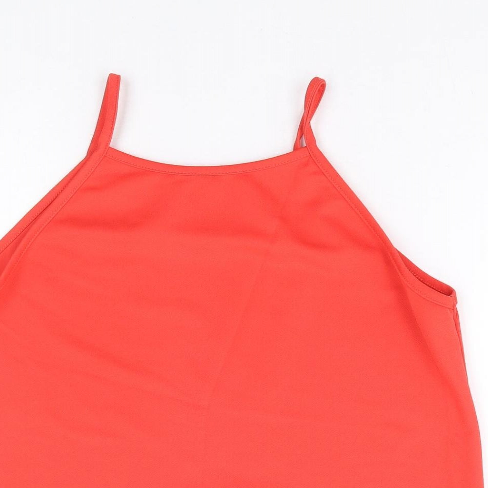 Womens UK Size 8 New Look Red Camisole Tank
