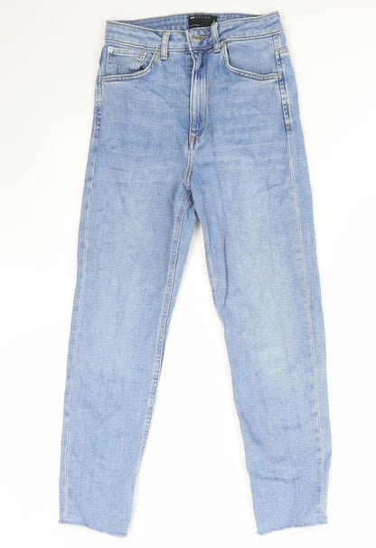 ASOS Womens Blue Cotton Straight Jeans Size 28 in L26 in Regular Zip