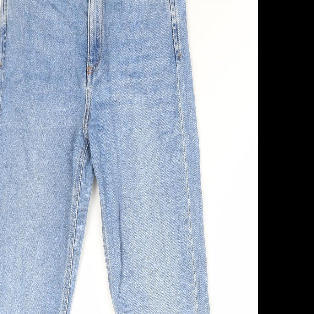 ASOS Womens Blue Cotton Straight Jeans Size 28 in L26 in Regular Zip