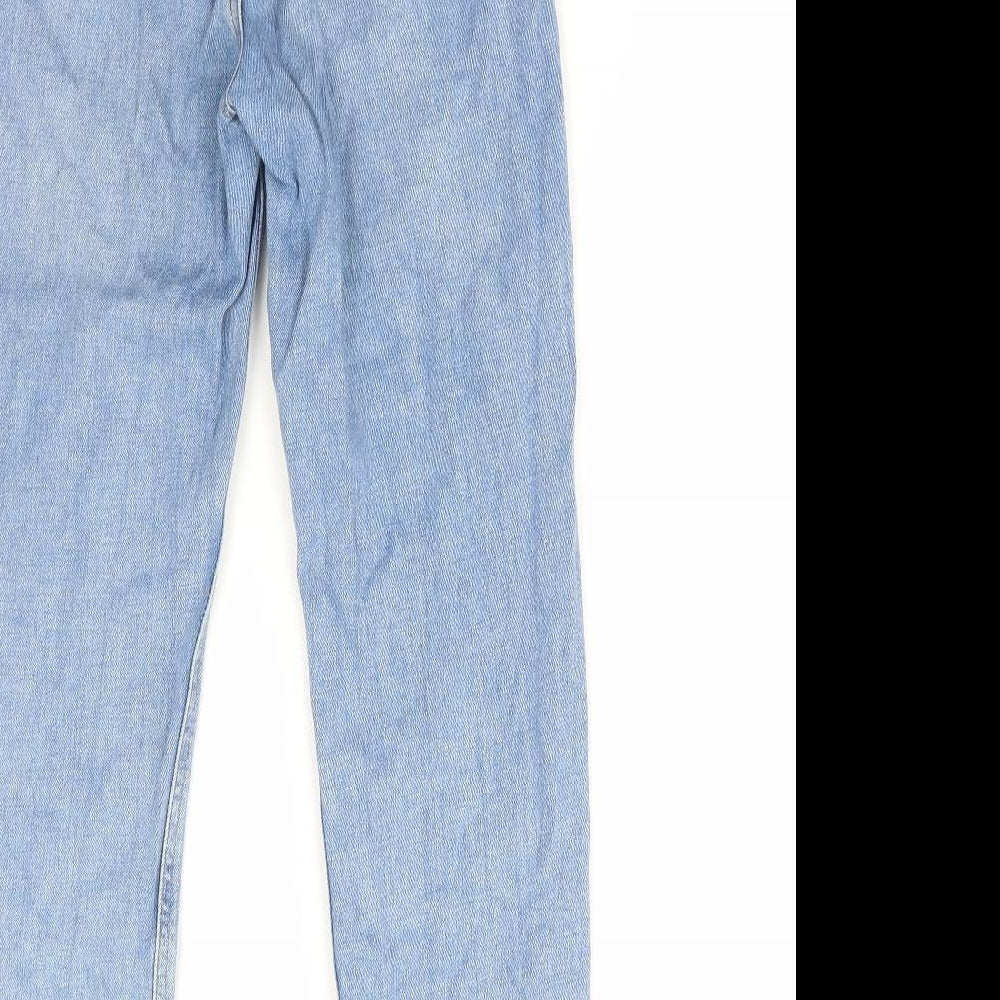 ASOS Womens Blue Cotton Straight Jeans Size 28 in L26 in Regular Zip