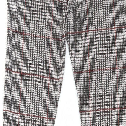 Topshop Womens Multicoloured Plaid Polyester Trousers Size 10 L29 in Regular Zip