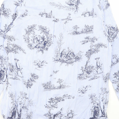 Womens UK Size 8 Oasis Blue Basic Blouse