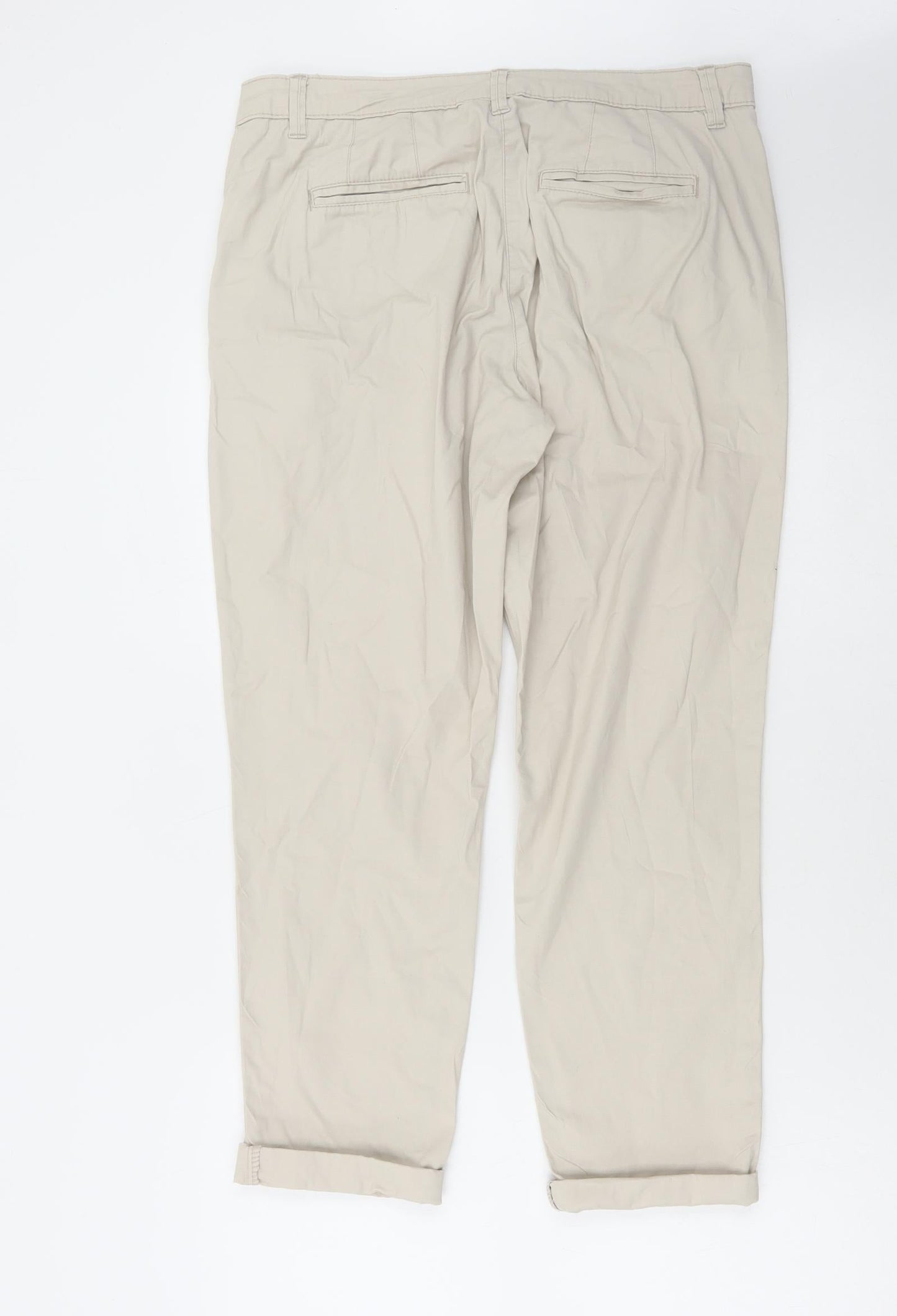 Womens UK Size 10 Maine Regular Fit  Beige Trousers