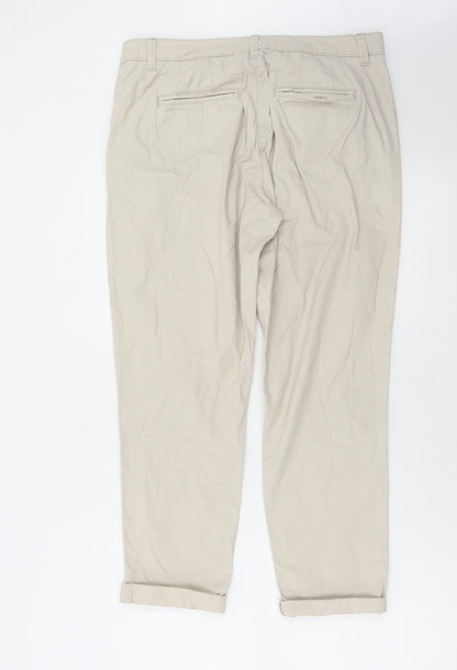 Womens UK Size 10 Maine Regular Fit  Beige Trousers