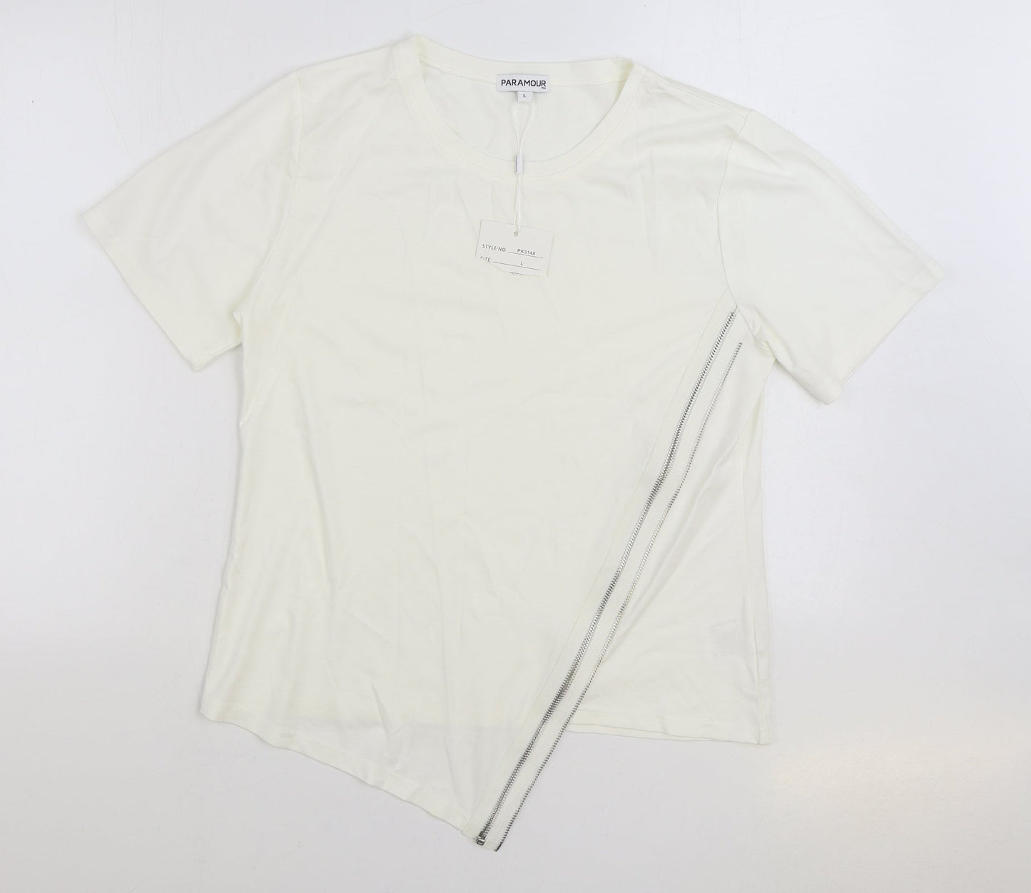 Womens UK Size L Paramour Ivory Basic Blouse
