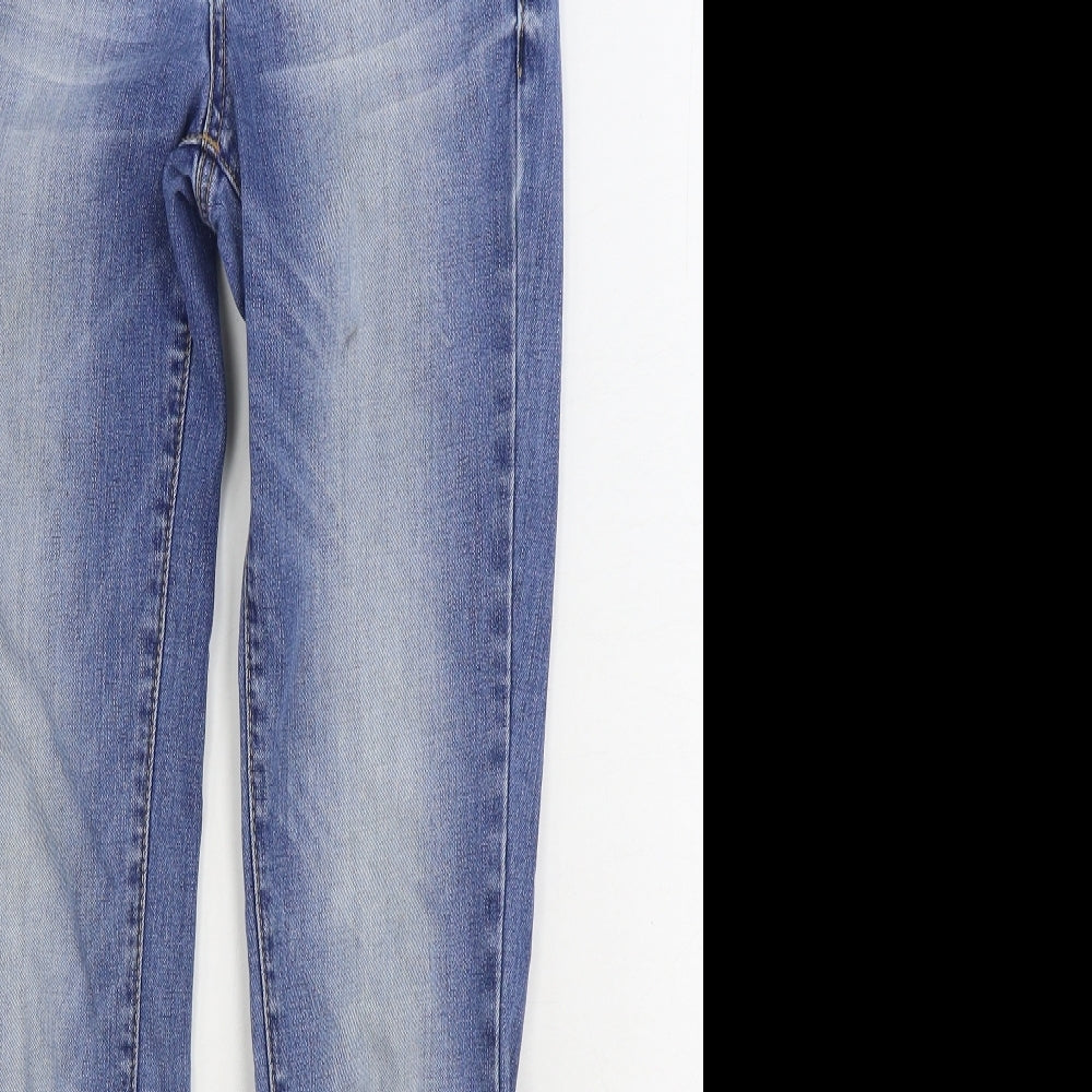 TOM TAILOR Womens Blue Cotton Skinny Jeans Size 25 in L28 in Regular Zip