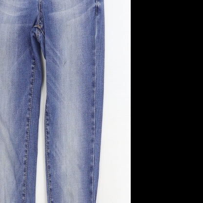 TOM TAILOR Womens Blue Cotton Skinny Jeans Size 25 in L28 in Regular Zip