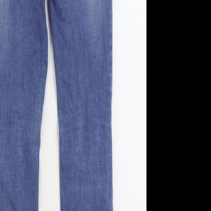 TOM TAILOR Womens Blue Cotton Skinny Jeans Size 25 in L28 in Regular Zip