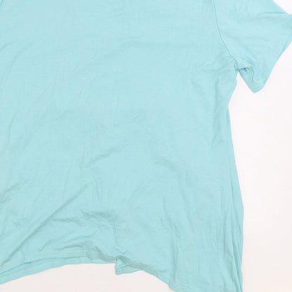 Womens UK Size XL BASSINI Blue Basic Blouse
