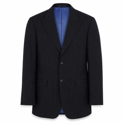 Countered Mens Black Striped Polyester Jacket Suit Jacket Size 40