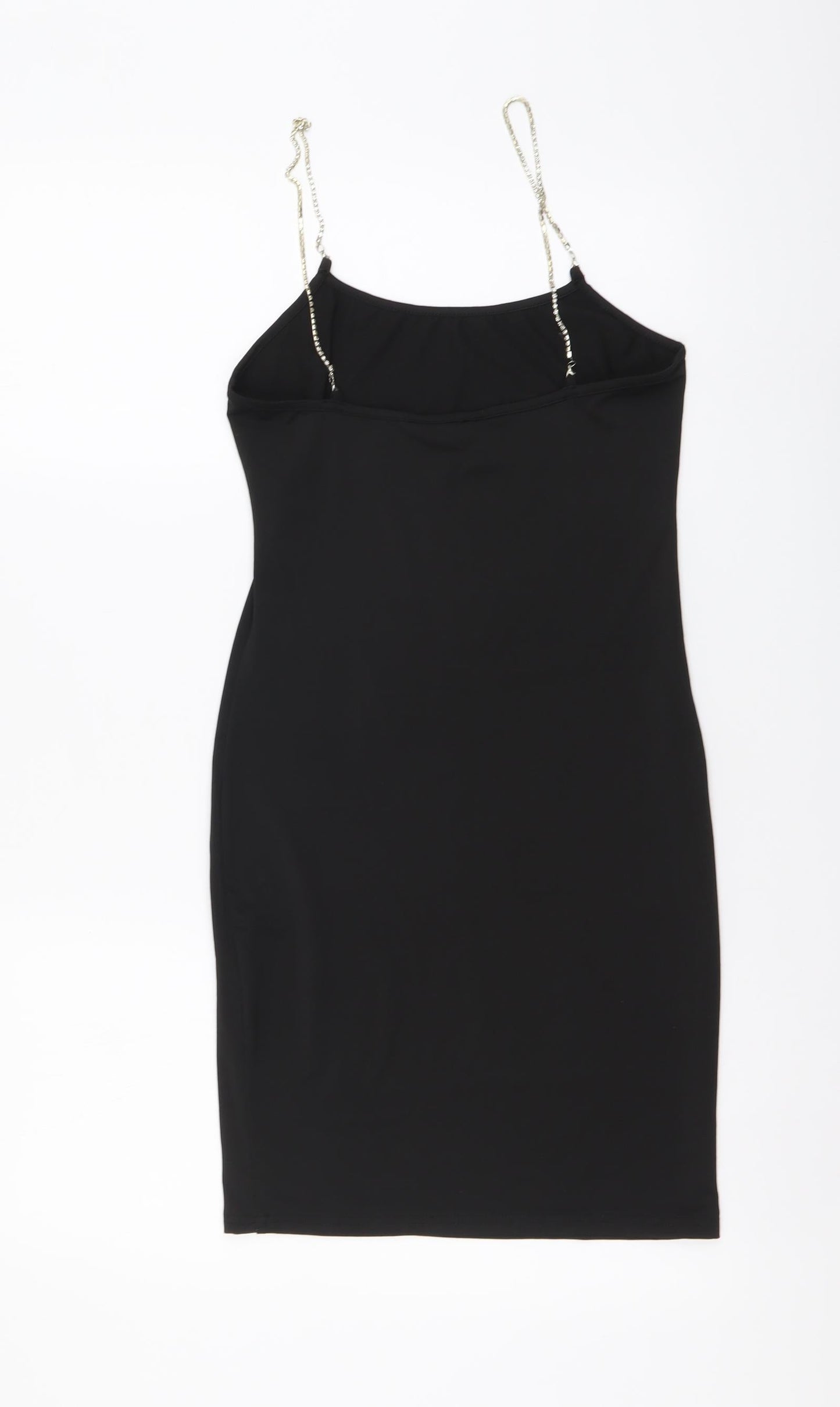 SheIn Womens Black Polyester Bodycon Size S Round Neck Pullover