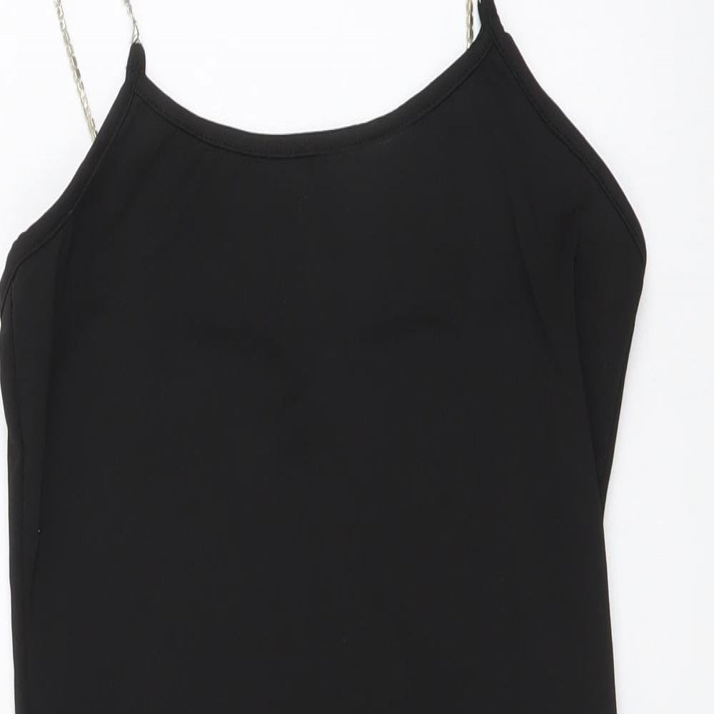 SheIn Womens Black Polyester Bodycon Size S Round Neck Pullover