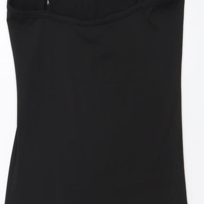 SheIn Womens Black Polyester Bodycon Size S Round Neck Pullover