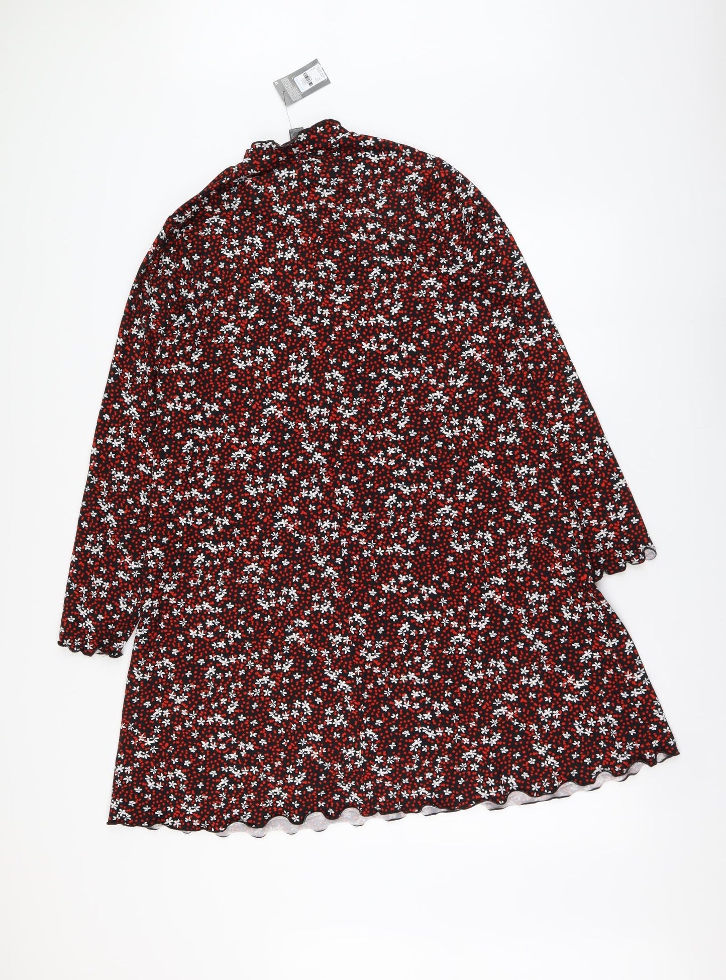 Primark Womens Multicoloured Geometric Polyester A-Line Size 6 High Neck Pullover