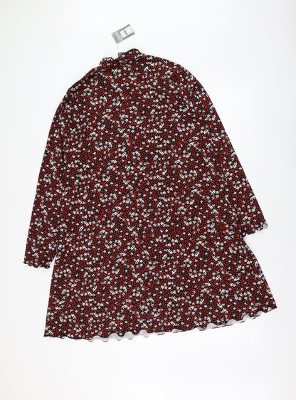 Primark Womens Multicoloured Geometric Polyester A-Line Size 6 High Neck Pullover