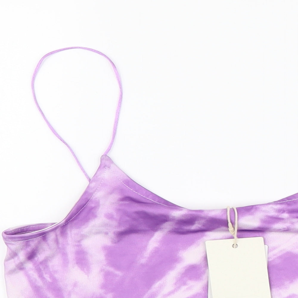 Womens UK Size M STR Purple Cropped Tank