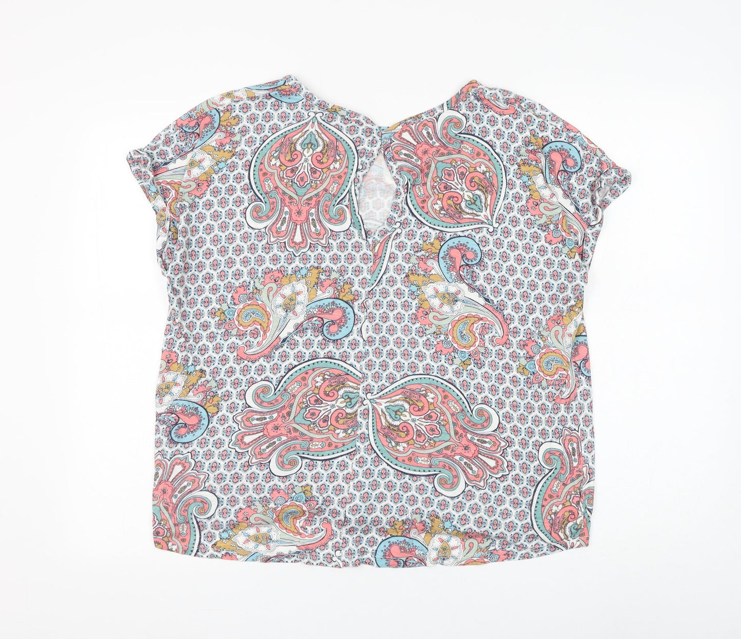 Womens UK Size M Marks and Spencer Multicoloured Basic Blouse