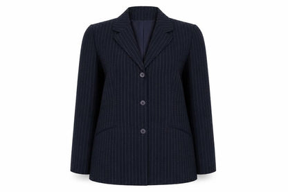 Daniel Design Womens Blue Striped Jacket Blazer Size 20 Button
