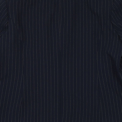 Daniel Design Womens Blue Striped Jacket Blazer Size 20 Button