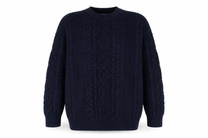 Code Collection Mens Blue Round Neck Polyester Pullover Jumper Size M