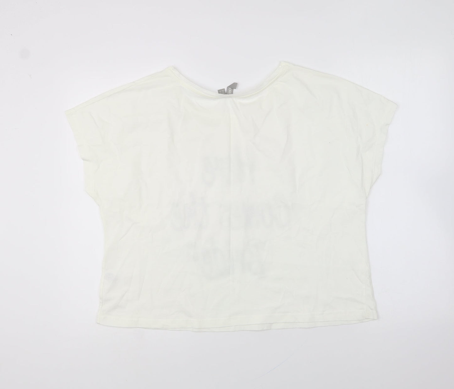 Womens UK Size M ASOS Ivory Basic T-Shirt