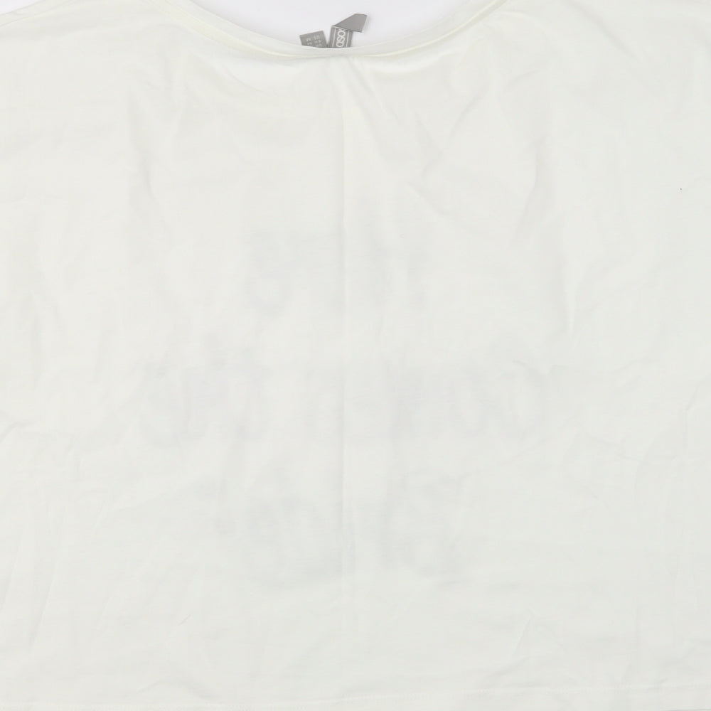 Womens UK Size M ASOS Ivory Basic T-Shirt