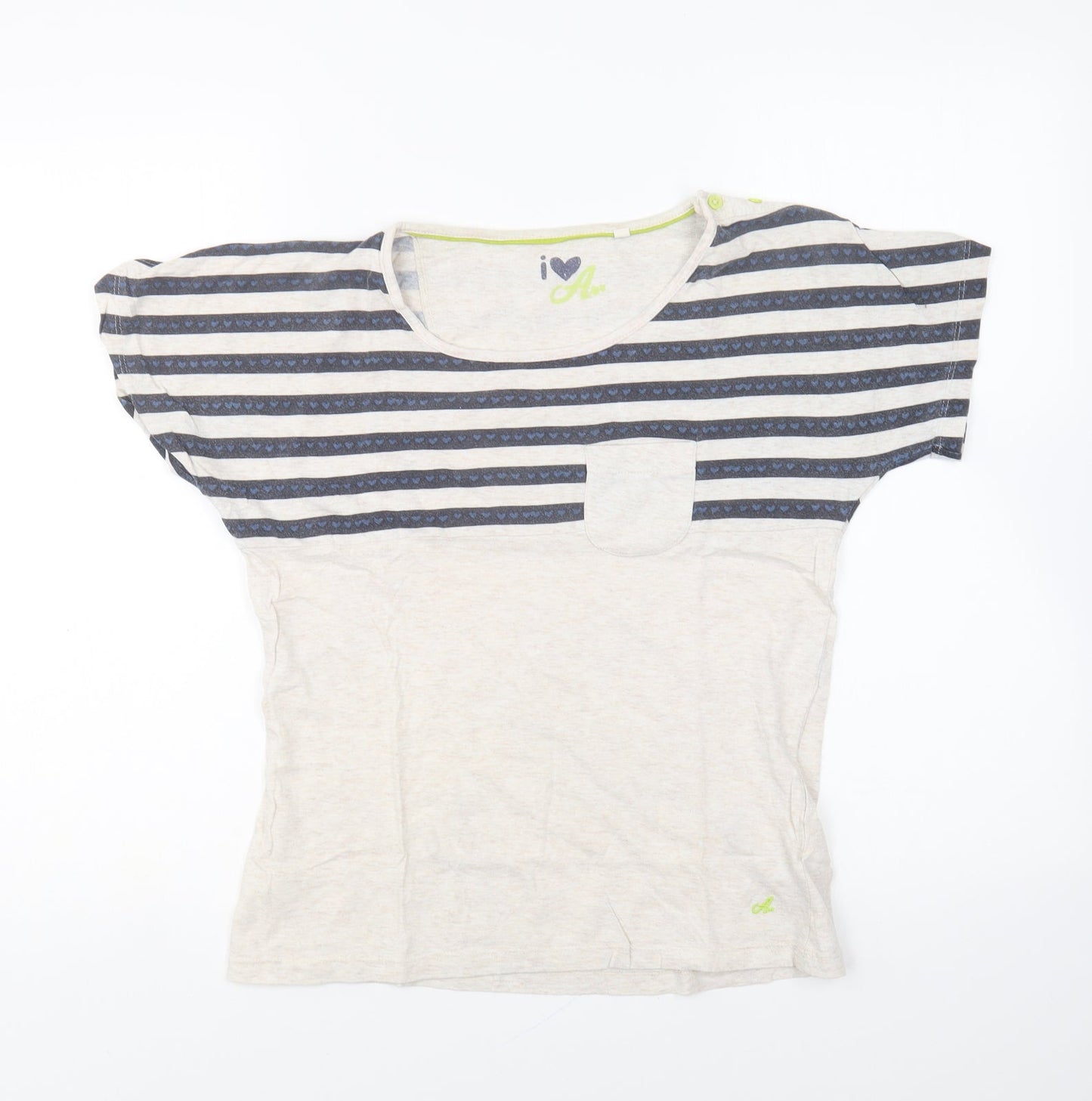 Womens UK Size 2XS Marks and Spencer Ivory Basic T-Shirt