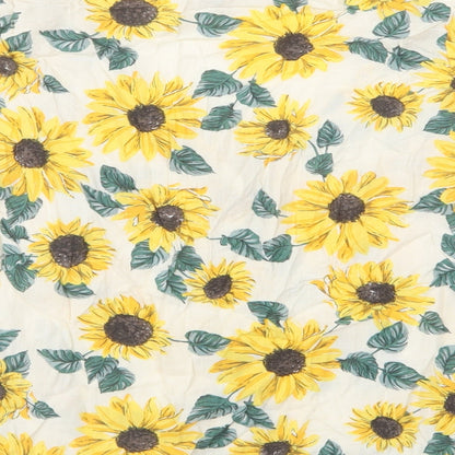 Womens UK Size 4 Divided by H&M Yellow Basic Button-Up