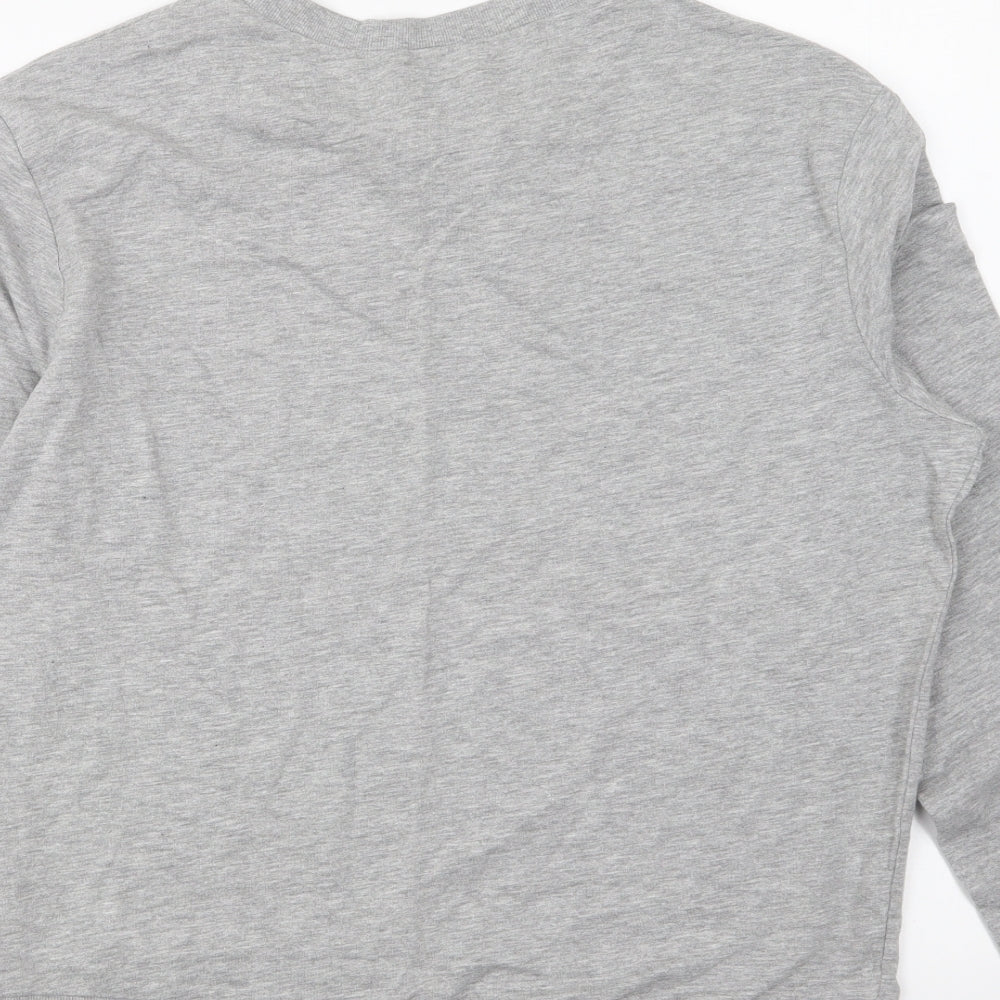 H&M Womens Grey Cotton Pullover Sweatshirt Size M Pullover - Christmas
