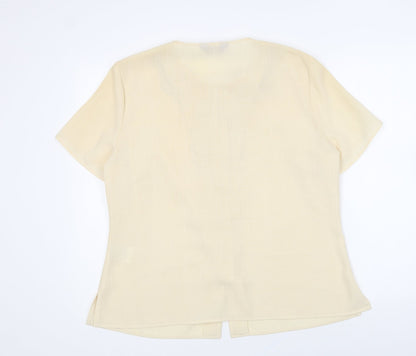 Womens UK Size 18 Collection Beige Basic Button-Up