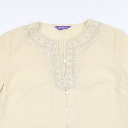 Womens UK Size 18 Collection Beige Basic Button-Up