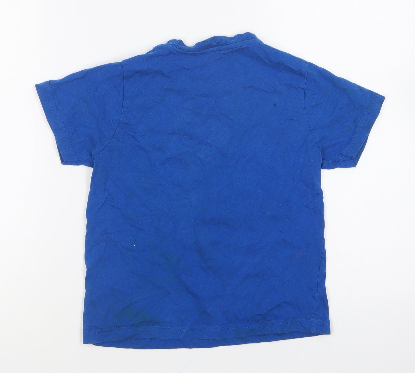 Primark Boys Blue Cotton Basic T-Shirt Size 7-8 Years Round Neck Pullover - Urban Beats