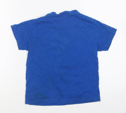 Primark Boys Blue Cotton Basic T-Shirt Size 7-8 Years Round Neck Pullover - Urban Beats