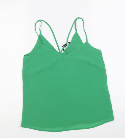 Womens UK Size 4 New Look Green Camisole Blouse