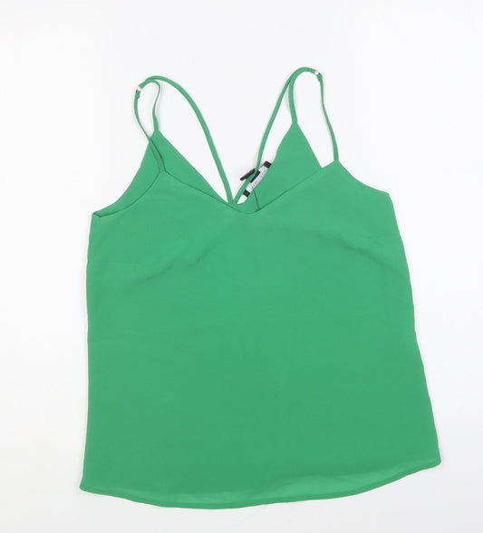 Womens UK Size 4 New Look Green Camisole Blouse