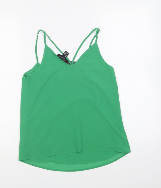 Womens UK Size 4 New Look Green Camisole Blouse