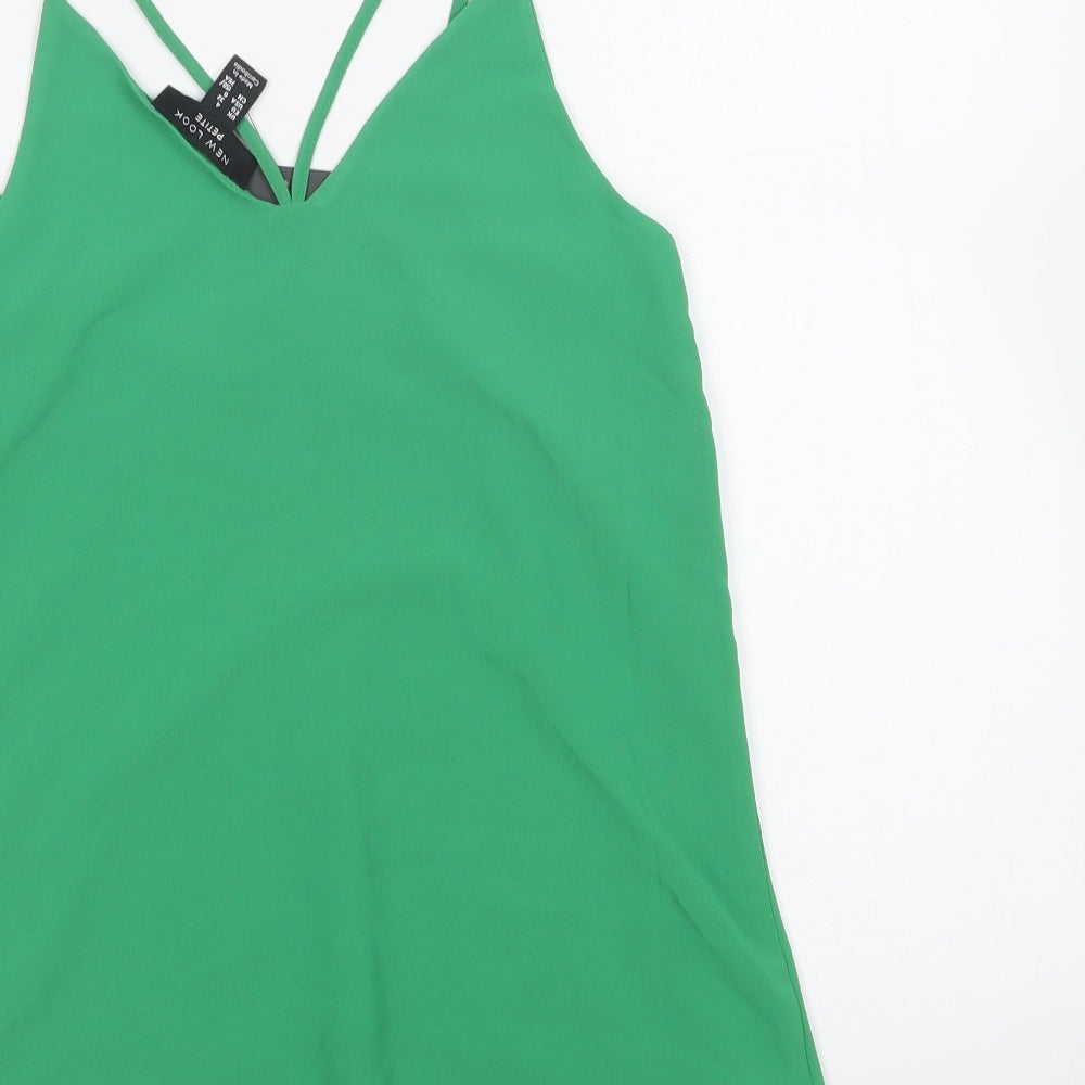 Womens UK Size 4 New Look Green Camisole Blouse