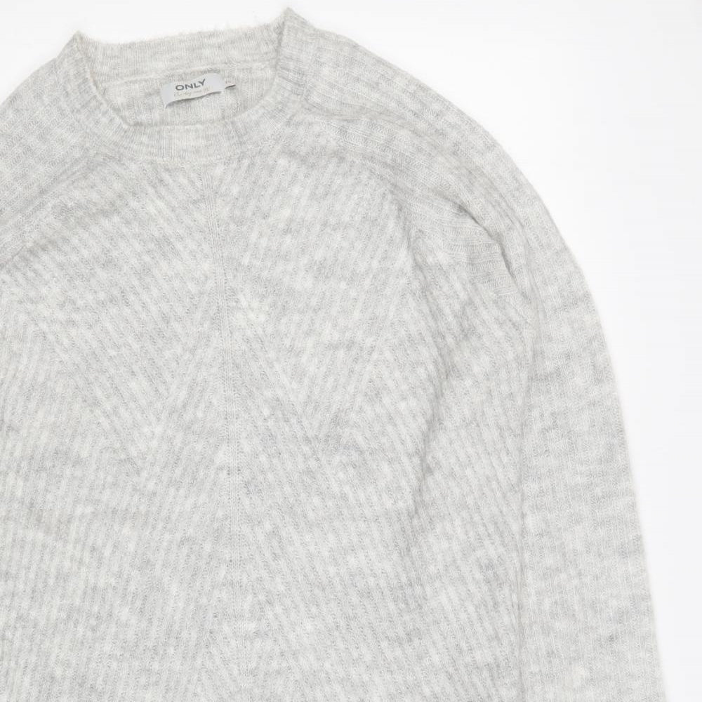 Womens UK Size XS Only Grey Pullover Jumper