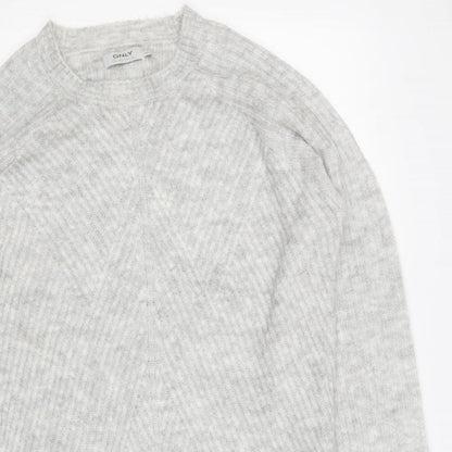 Womens UK Size XS Only Grey Pullover Jumper