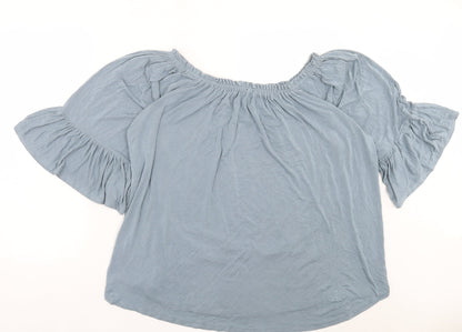 Womens UK Size XL Cupio Grey Basic T-Shirt