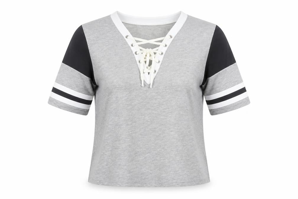 Womens UK Size 8 Select Grey Cropped T-Shirt