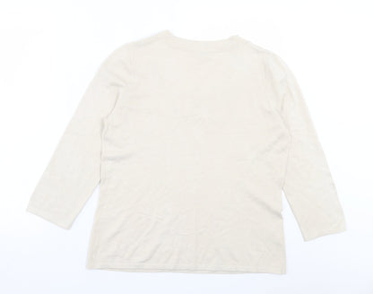 Womens UK Size M CC Beige Pullover Jumper
