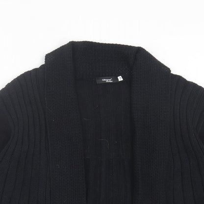 Glimpse Womens Black V-Neck Acrylic Cardigan Jumper Size M