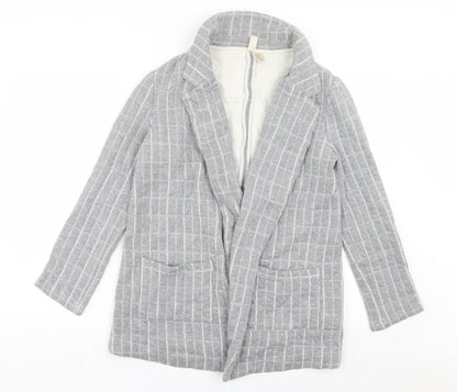Forever & Exclusive Womens Grey Plaid Jacket Blazer Size S