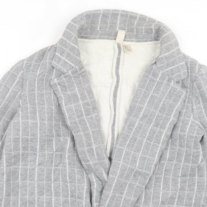 Forever & Exclusive Womens Grey Plaid Jacket Blazer Size S