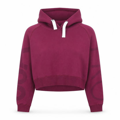 usa Womens Purple Cotton Pullover Hoodie Size 8 Pullover - Crop