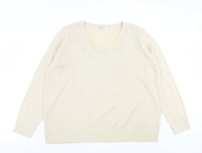 Womens UK Size XL Bonmarché Gold Pullover Jumper