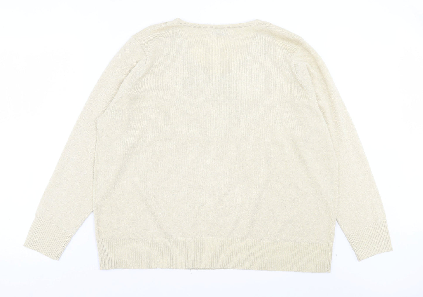 Womens UK Size XL Bonmarché Gold Pullover Jumper
