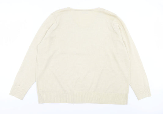 Womens UK Size XL Bonmarché Gold Pullover Jumper